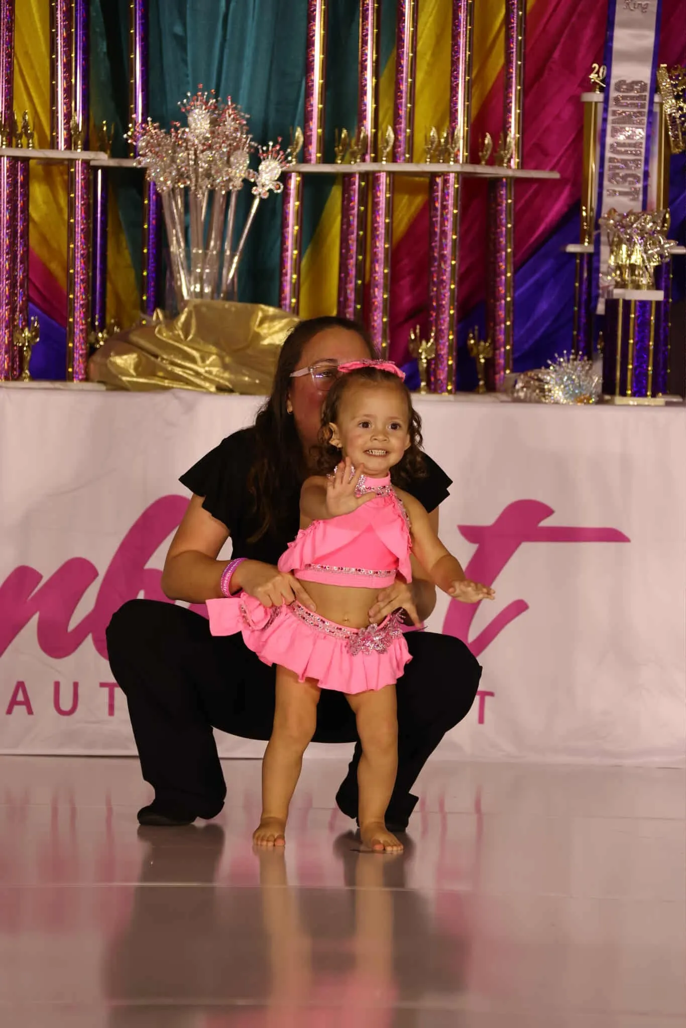 18/3 Hot Pink Glitz Swim- Jessica Walker