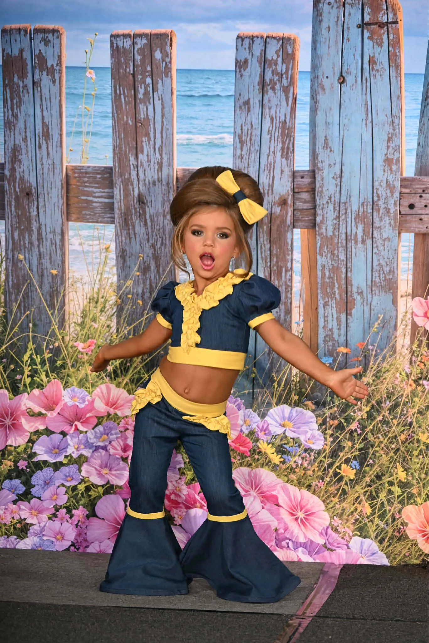 2/4 Toni O Denim and Yellow Casual- Jennifer Smith