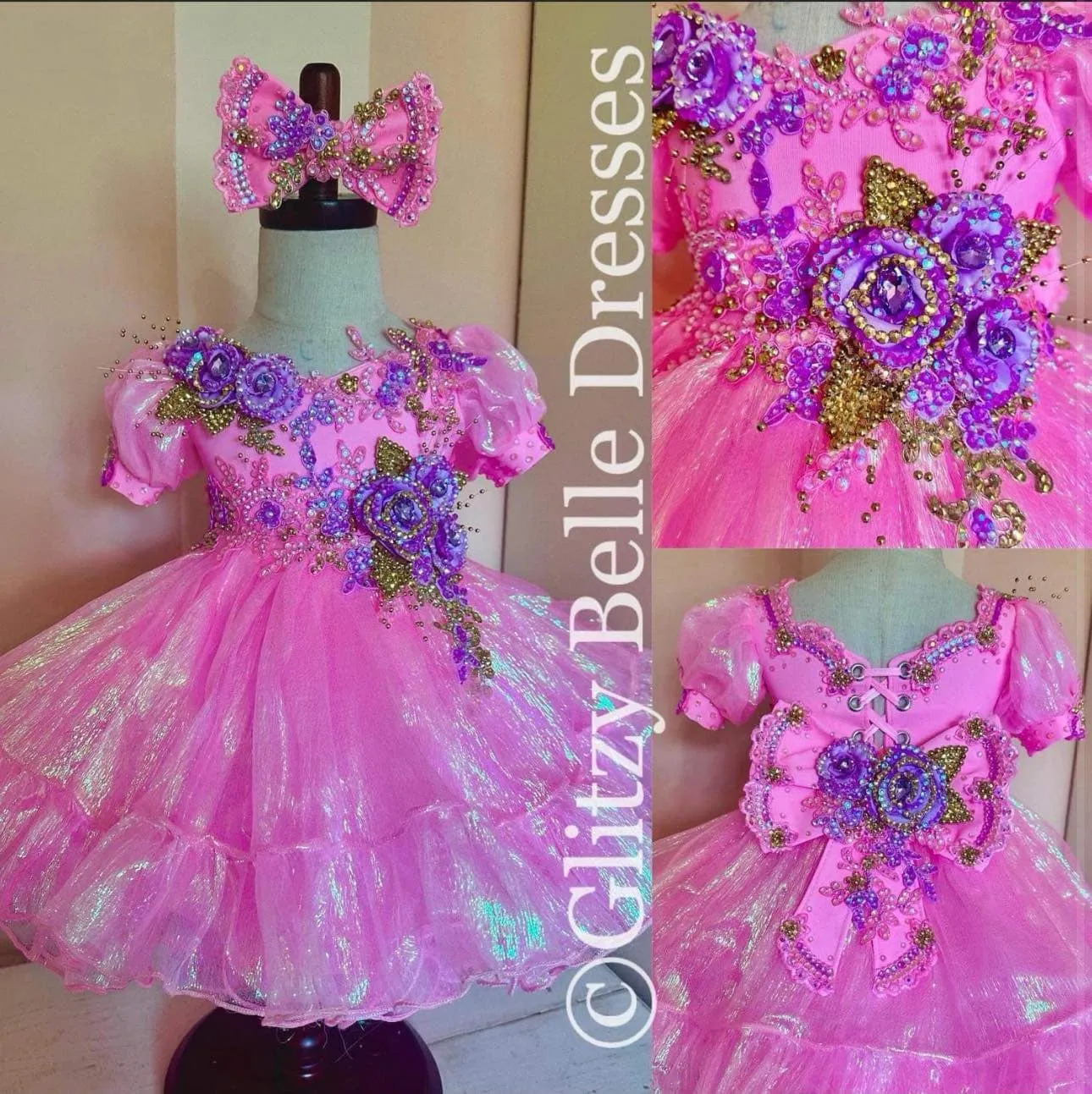 18/3 Iridescent Pink and Orchid Glitzy Belle-Tyler Millette