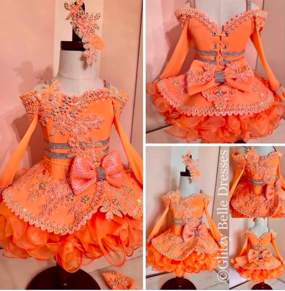 2/4 Bright Orange Glitzy Belle - Fallon Hackett