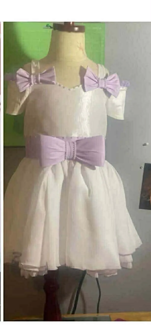 3/5 Purple & White Kaitlyn Rasmussen Natural Dress- Paris Ricks 