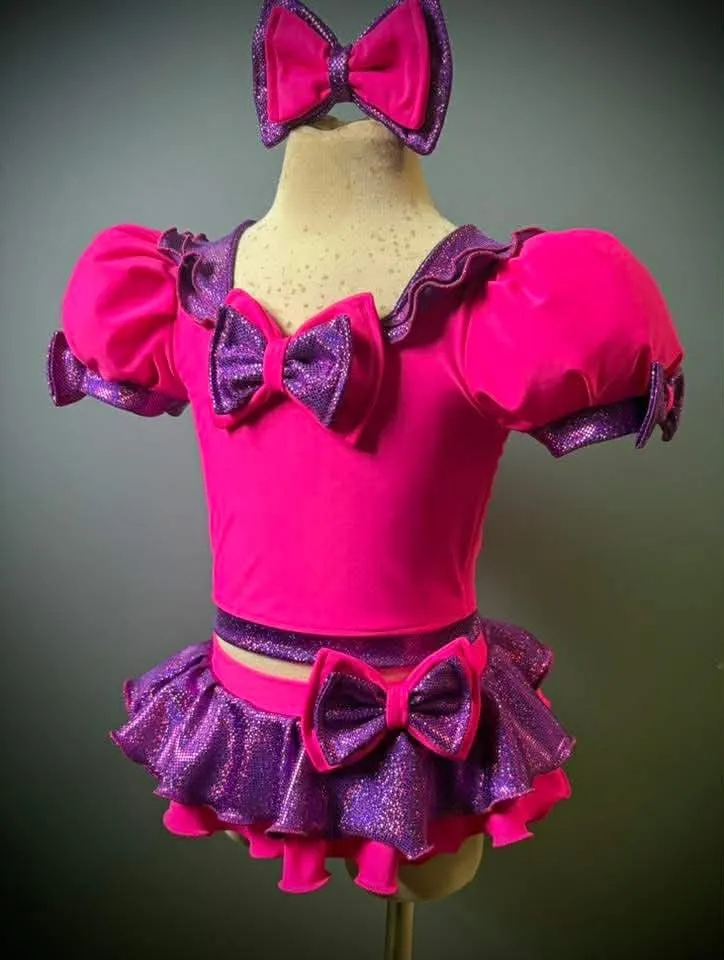 2/4 Pink and Purple Boo Bear Swim- Katie Clodfelter