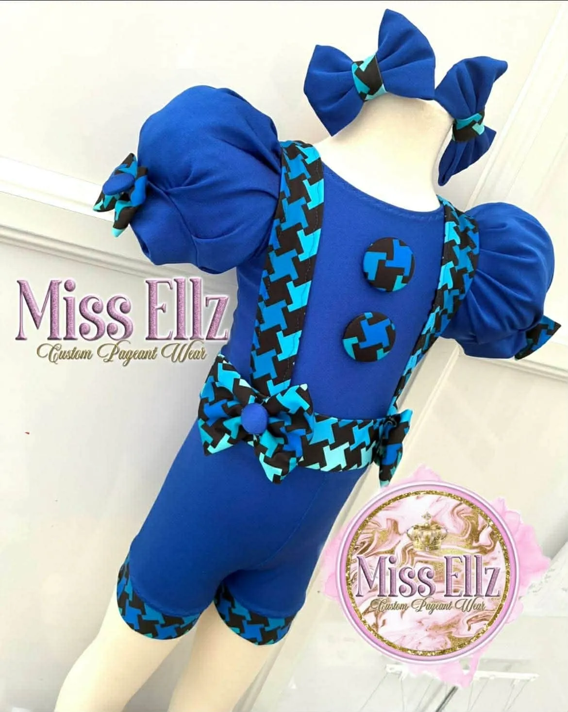 2/4 Miss Ellz Blue Check Casual- Anna Baker