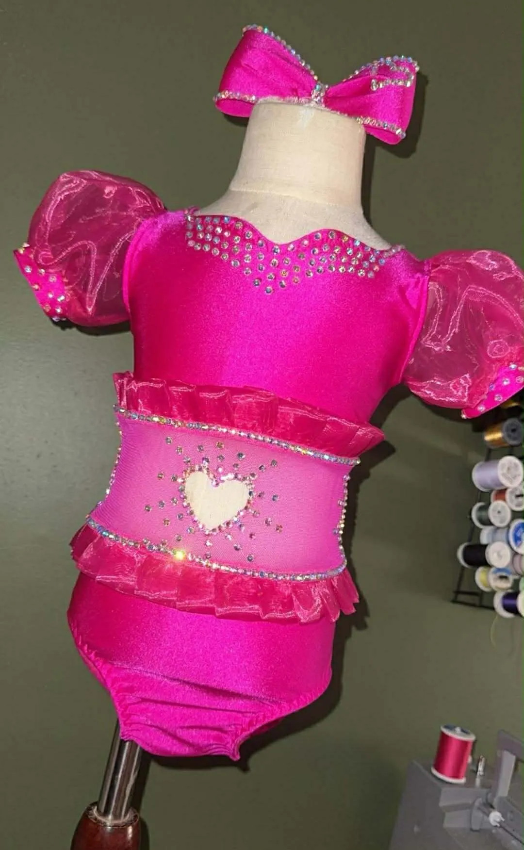 2/3 Pink Heart Ember Glitz Swim - Jennifer Smith