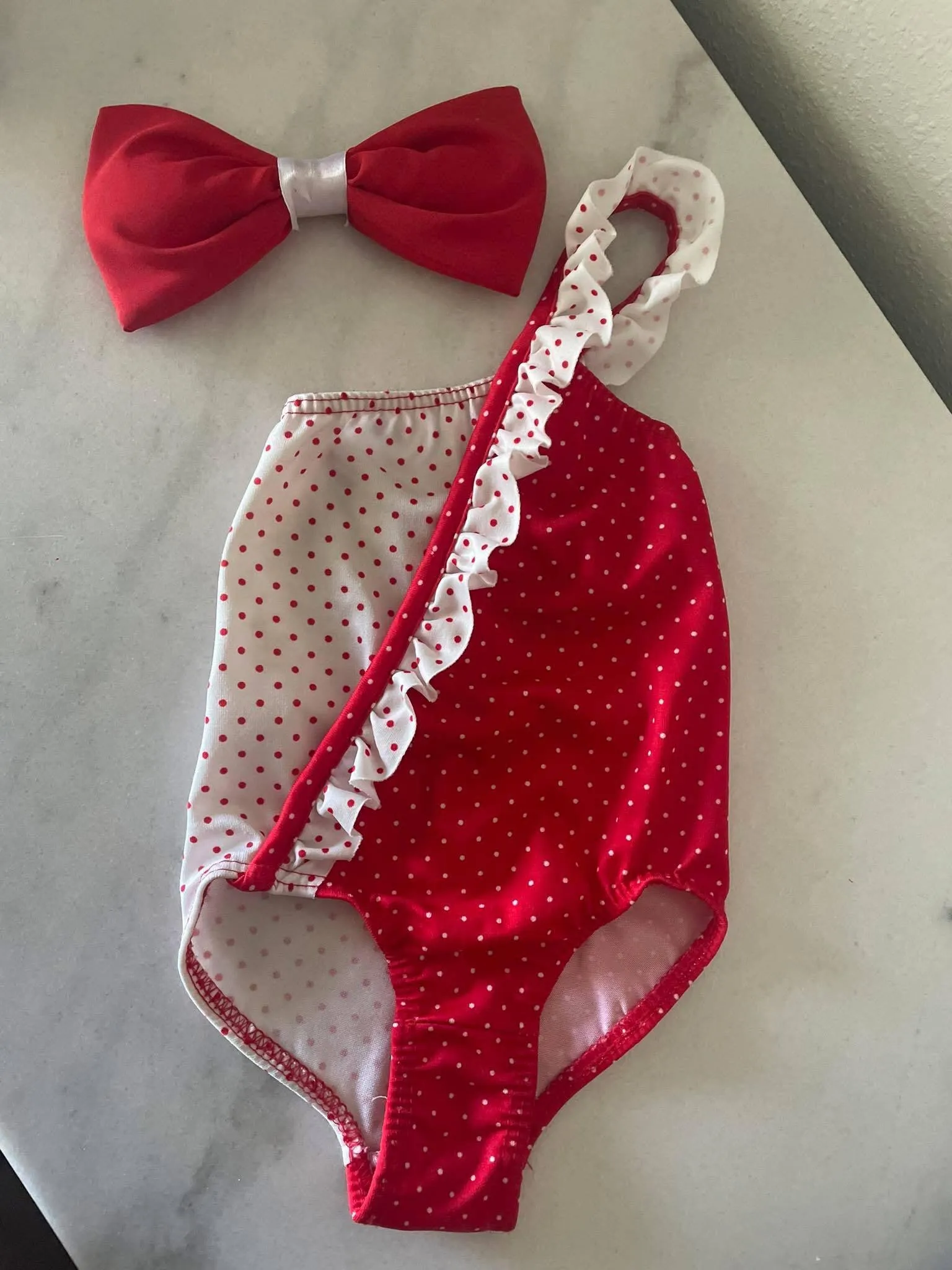 12/2 Red/White Vintage OTR Swim- Skye Moylan