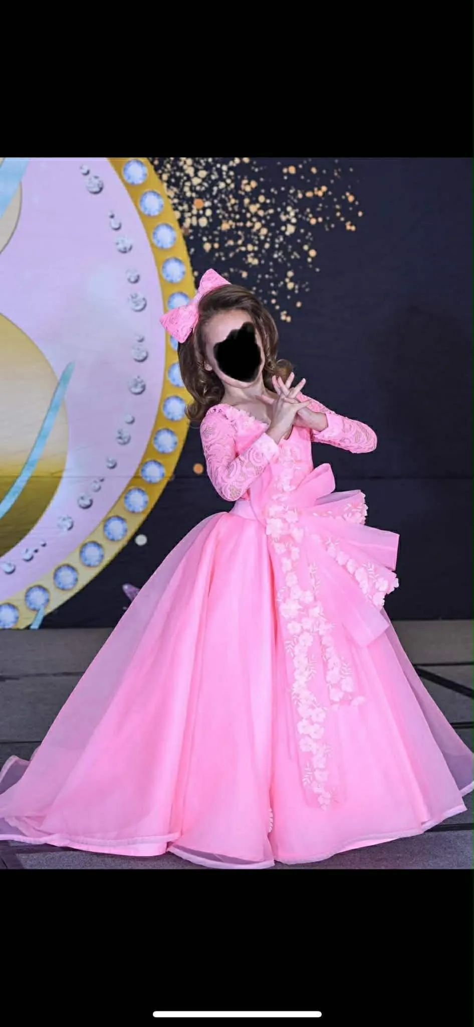 5/6 Ruby Belle Pink Natural Gown- Lori Brown