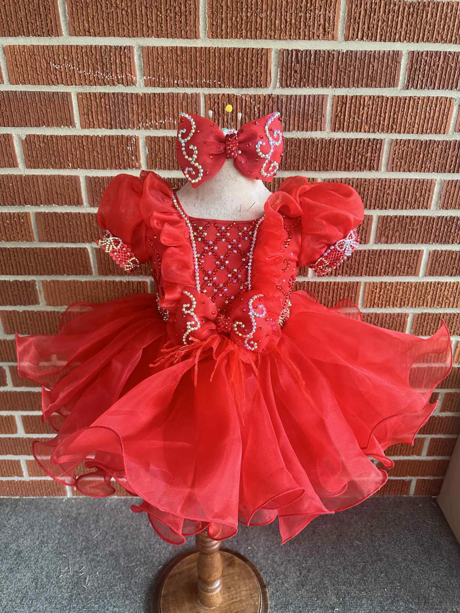 18/3 Red Glitz Brianna Babydoll Dress