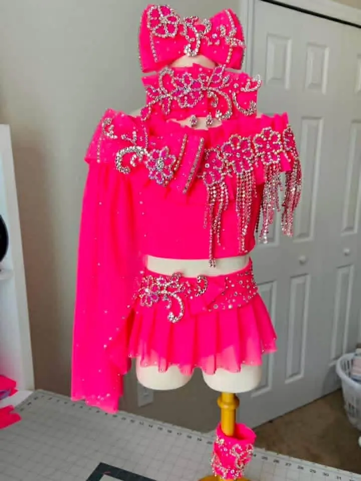 18/3 Hot Pink Glitz Dollhouse Swim - Breanna Bell
