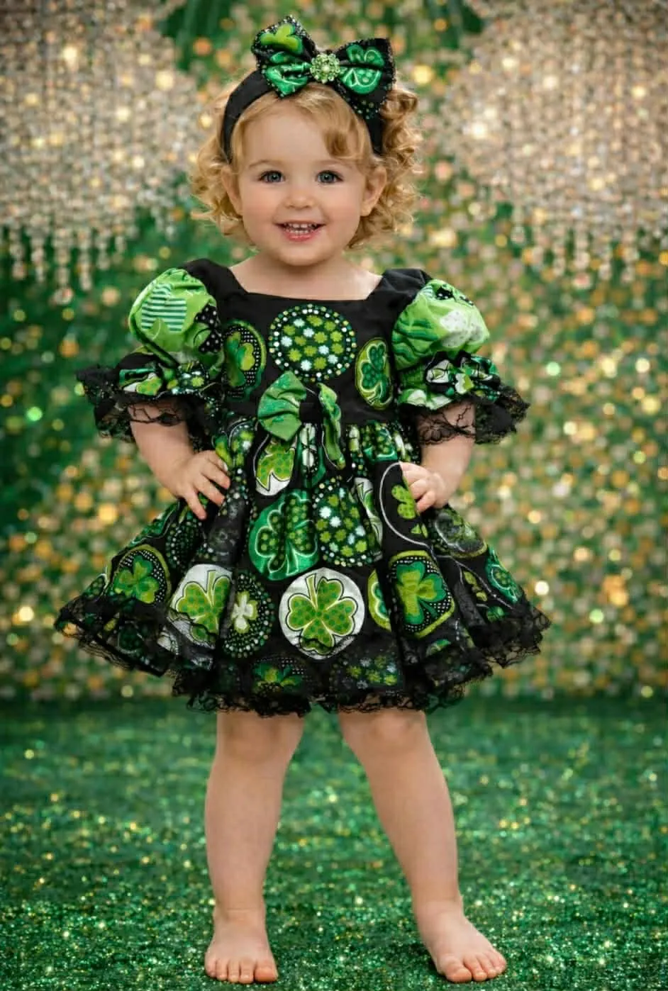 18/3 Black and Green Shamrock - Fallon Hackett