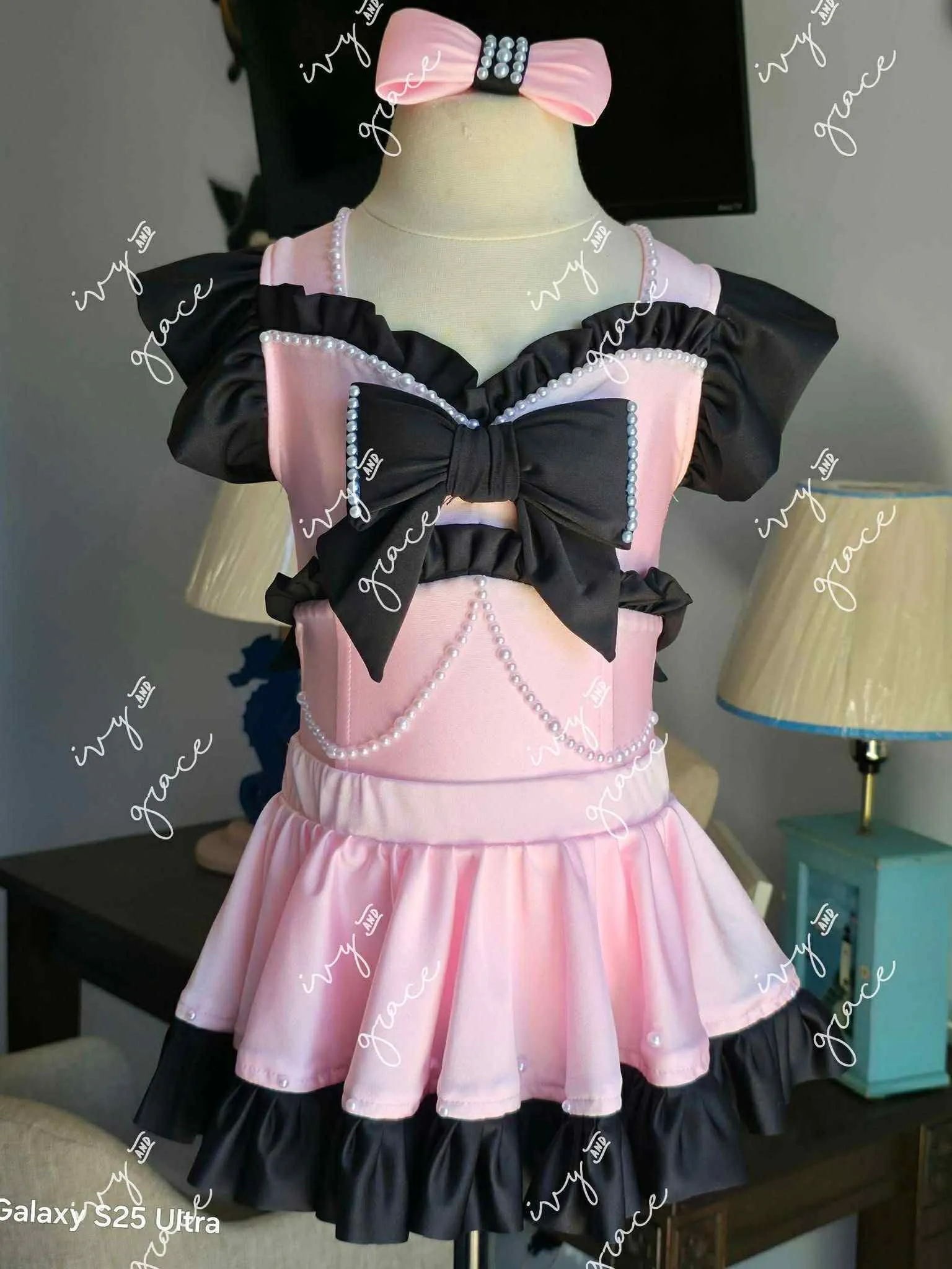 3/5 Pink and Black Swim- Wendy Morel