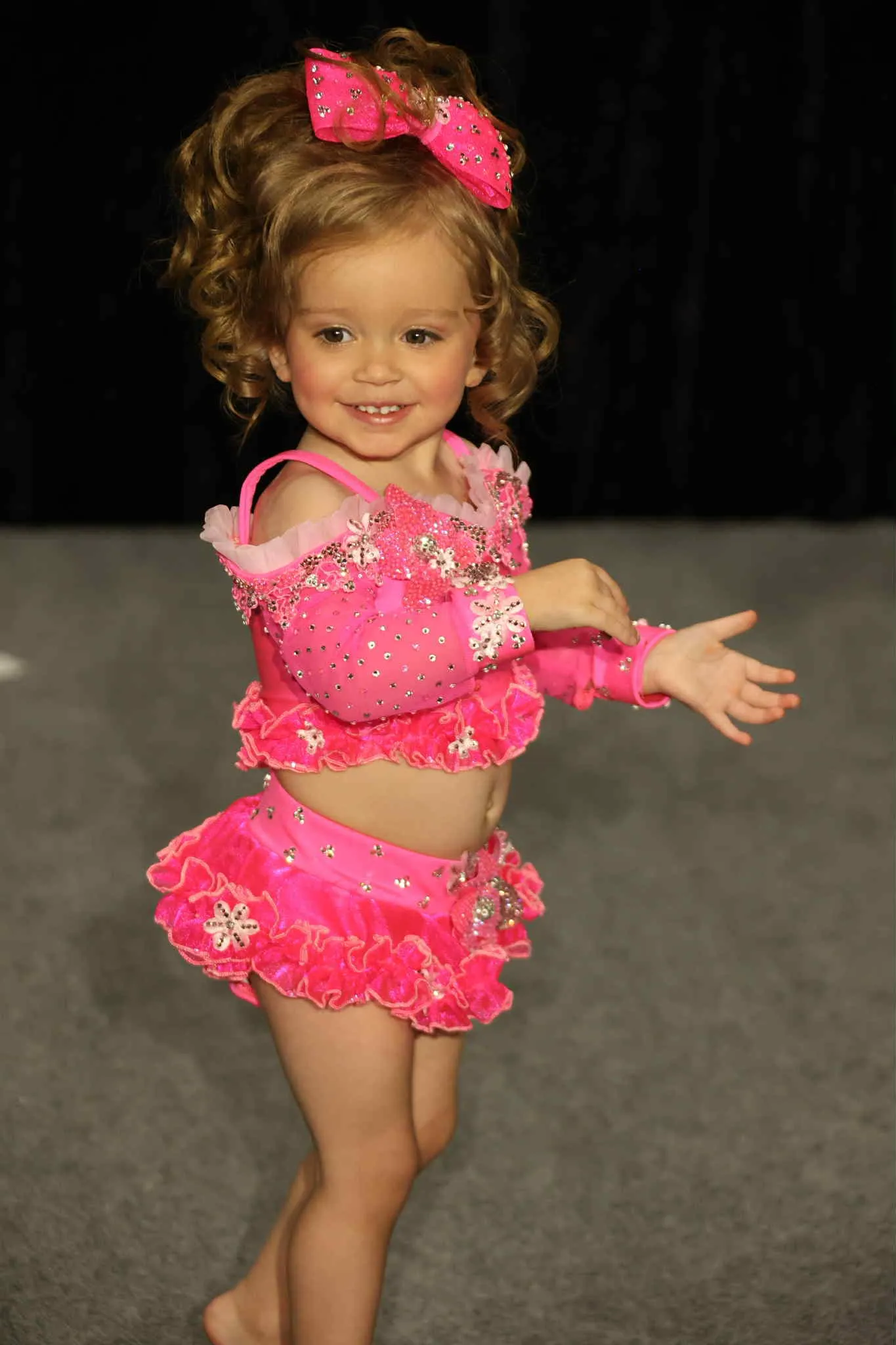 12/2 Hot Pink Ruby Belle Glitz Swim- MB