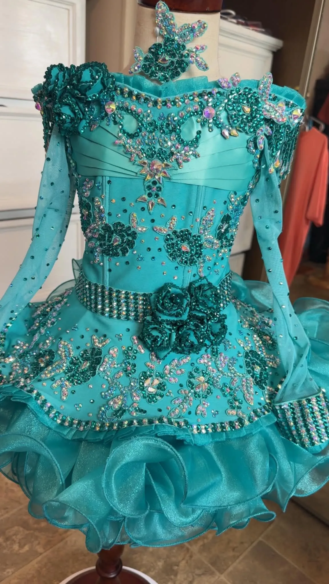 2/4 Teal Glitz Dress - Fallon Hackett