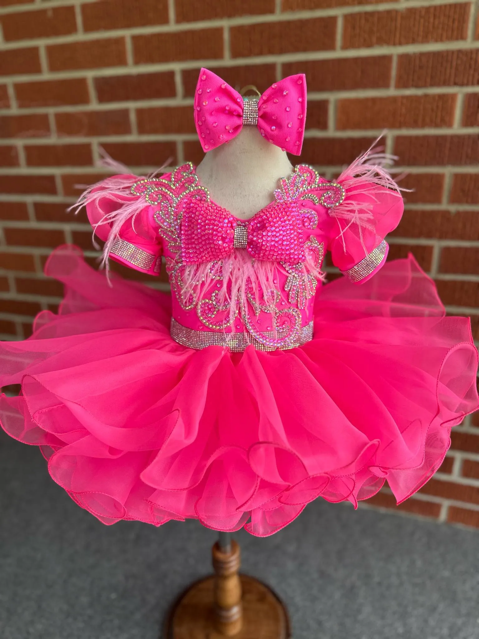 18/3 Hot Pink Glitz Dress- Gracee Morris