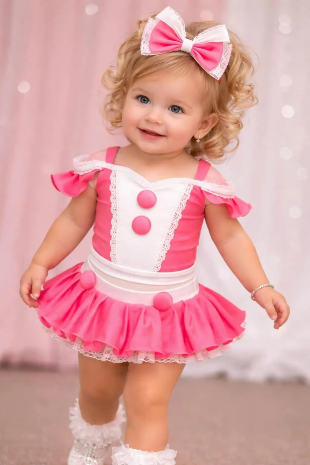 12/2 Pink Boo Bear Natural Swim/Casual Combo- Desarae Allen