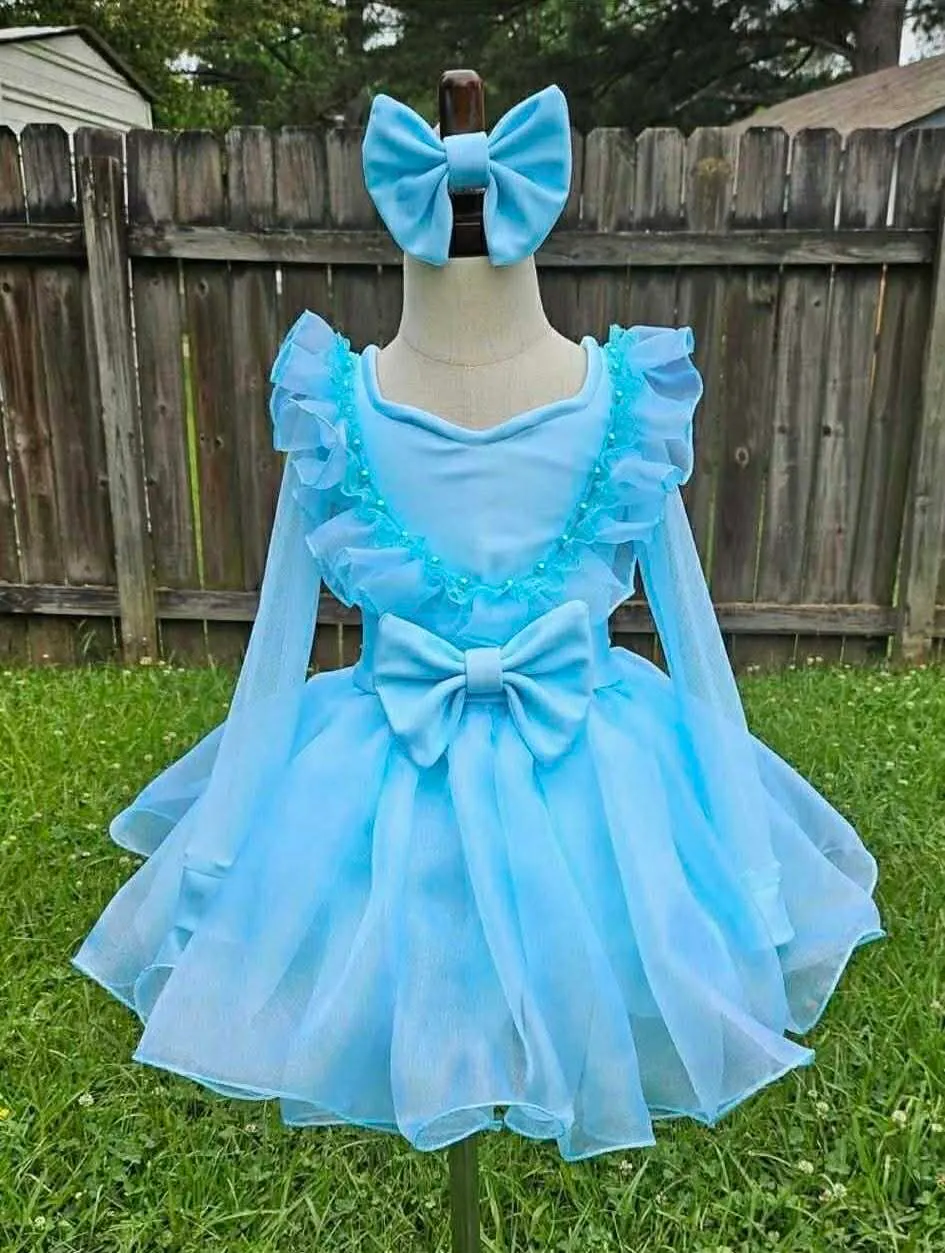 2/4 Blue Ruffle Natural- Fallon Hackett