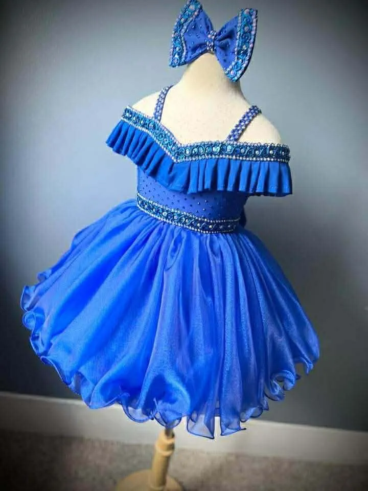  2/4 Blue Glitz Ruffle BooBear- Katie Clodfelter