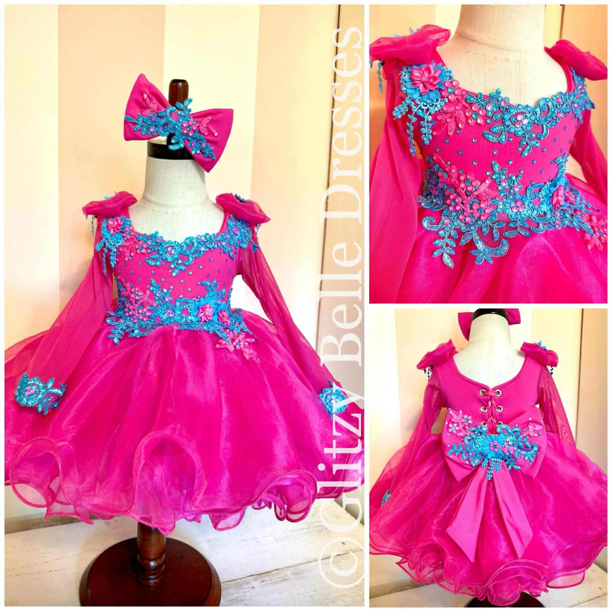 18/3 Pink and Blue Glitzy Belle- Kara Vaughn