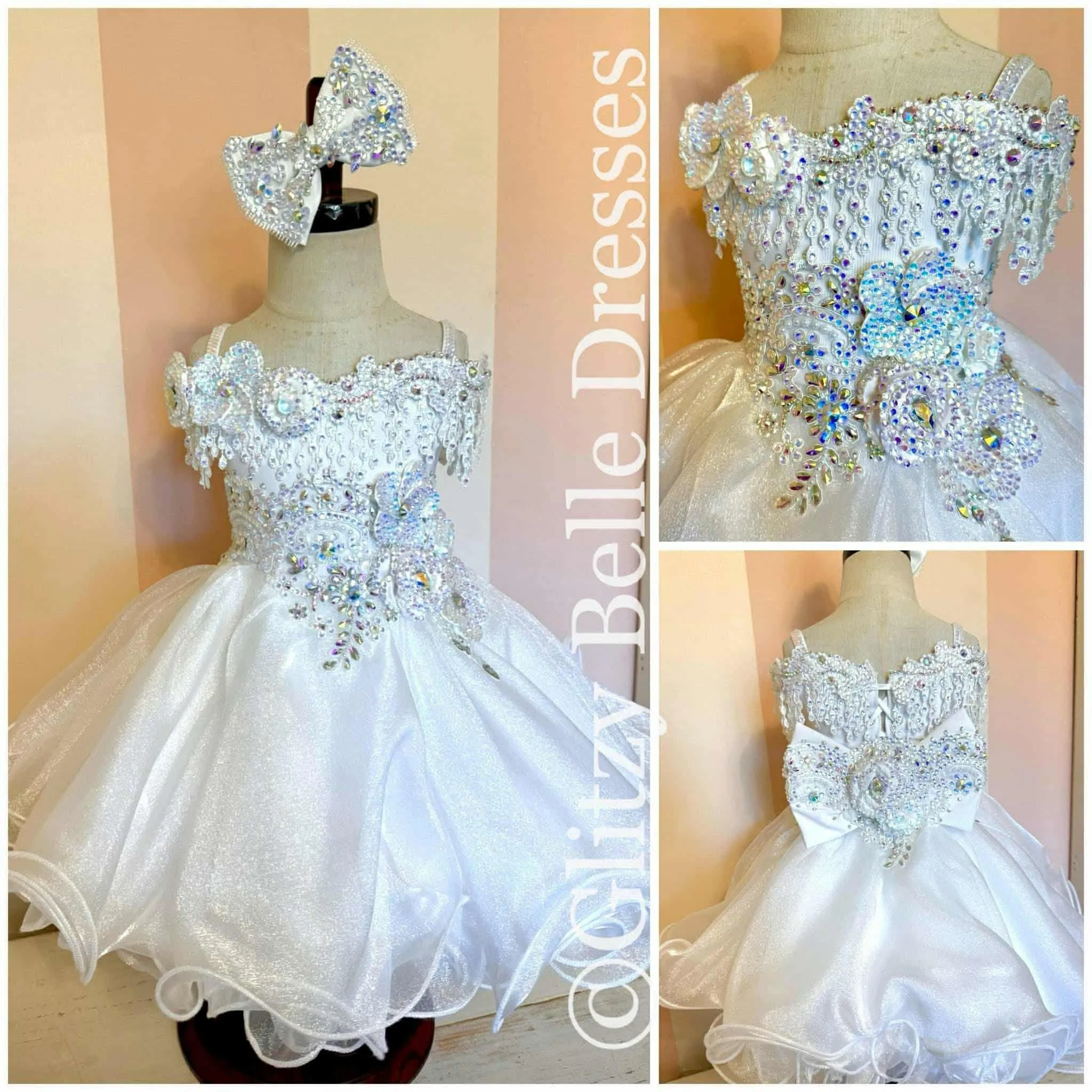 2/4 White Glitzy Belle- Anna Baker