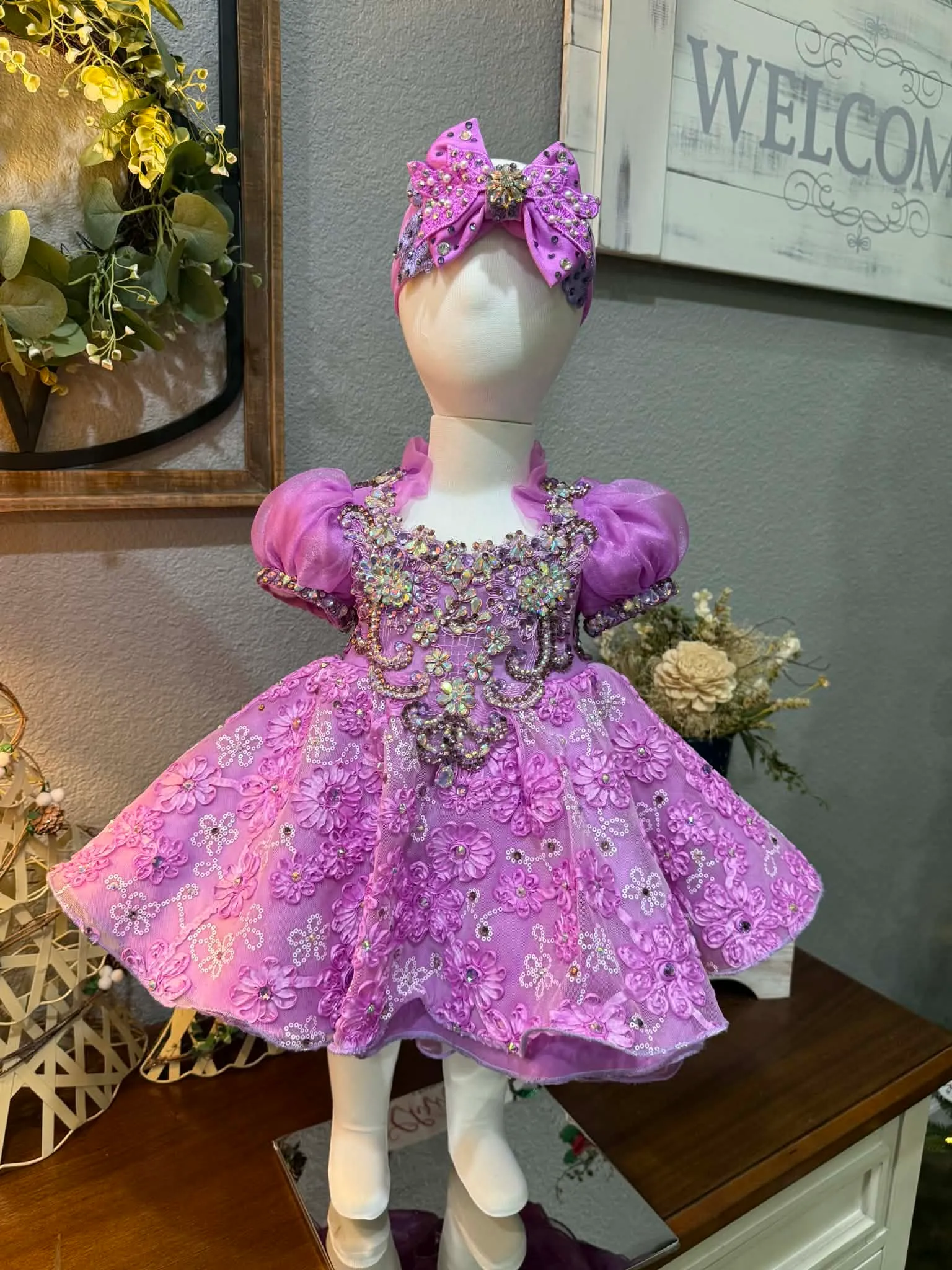 6/12m Pink Glitz Dress- Fallon Hackett