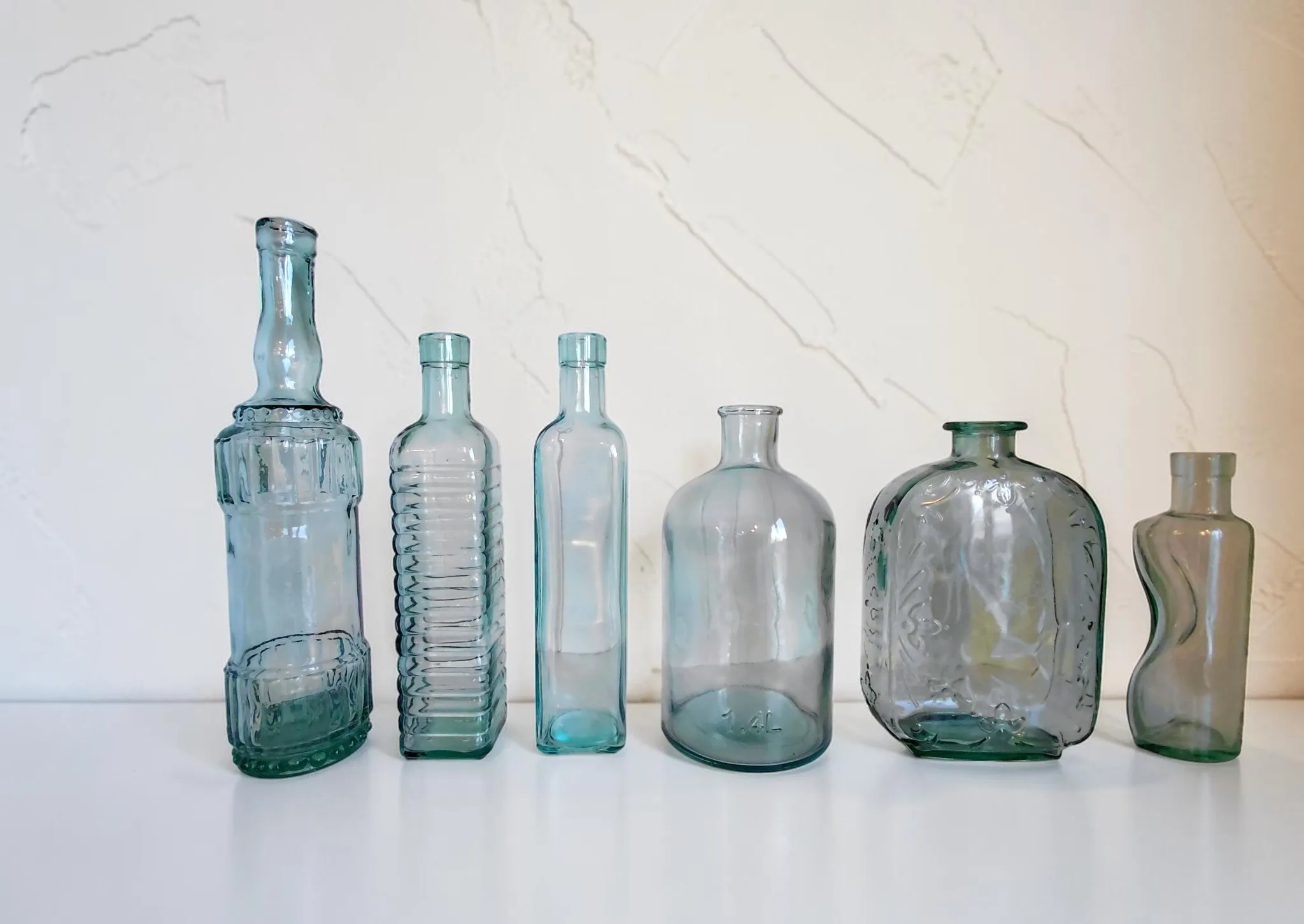 Light blue Glass Bottles