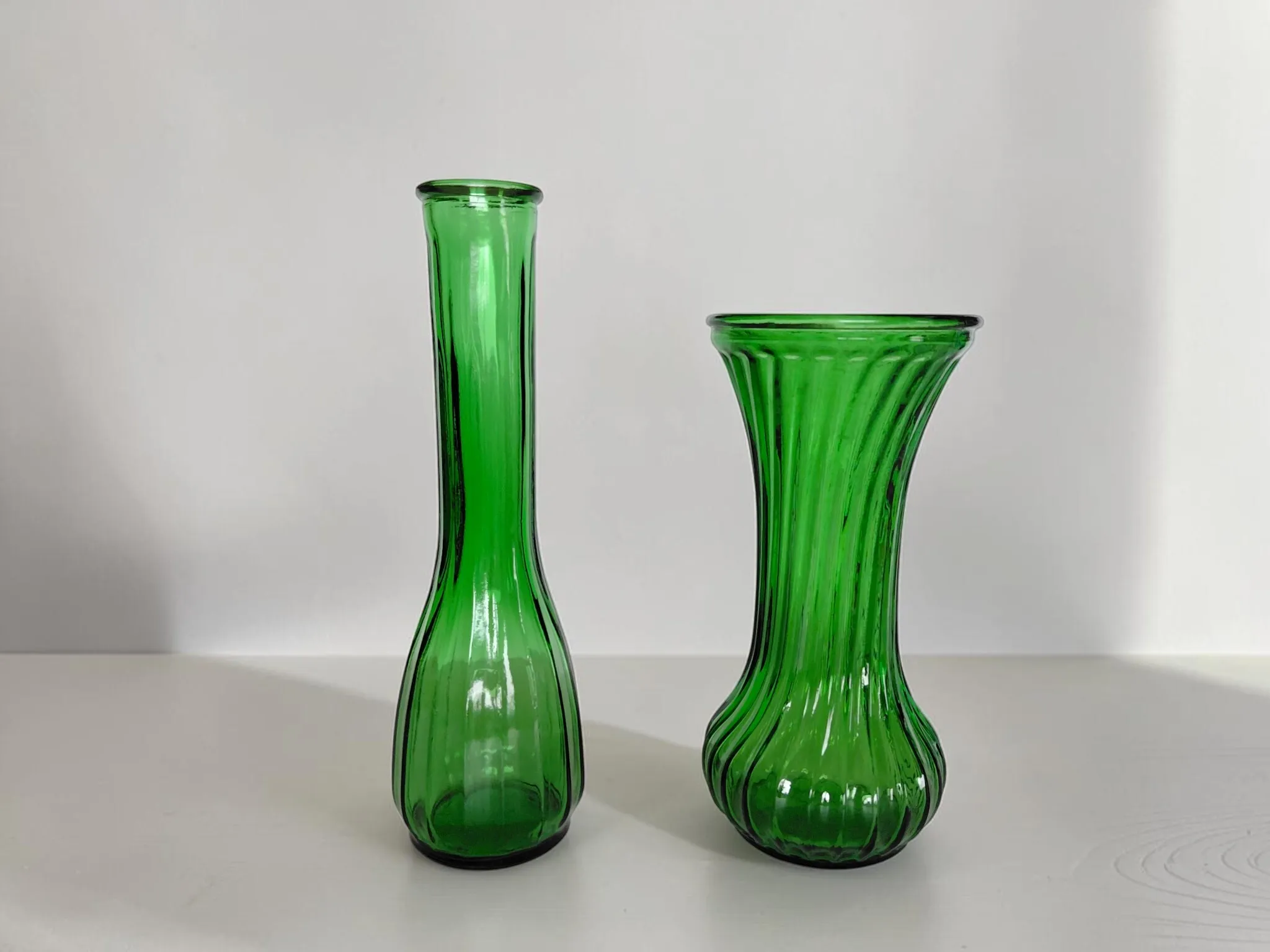 Green Bud Vases