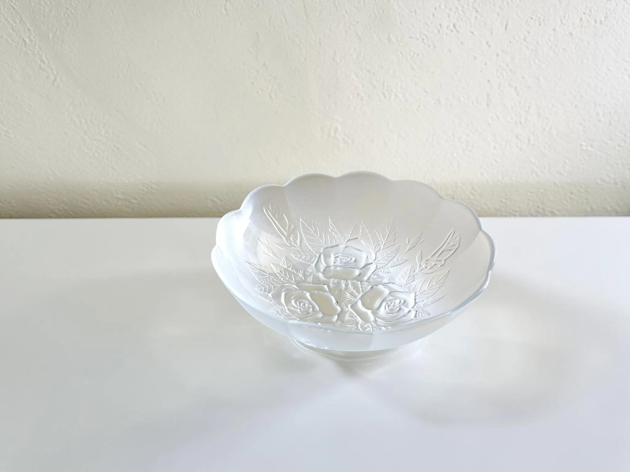 Frosted Rose Glass Bowls