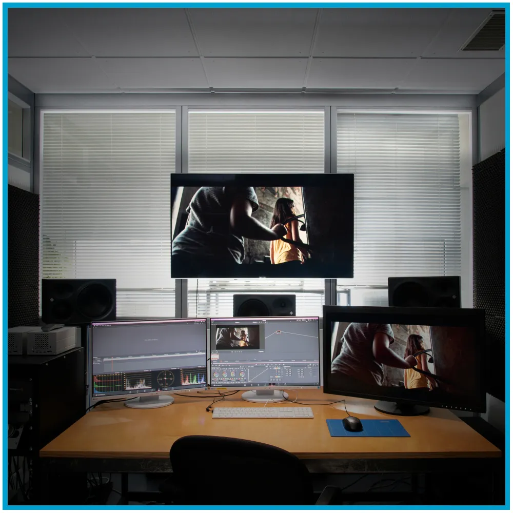 Schnittraum 2, 4K Monitoring, 5.1