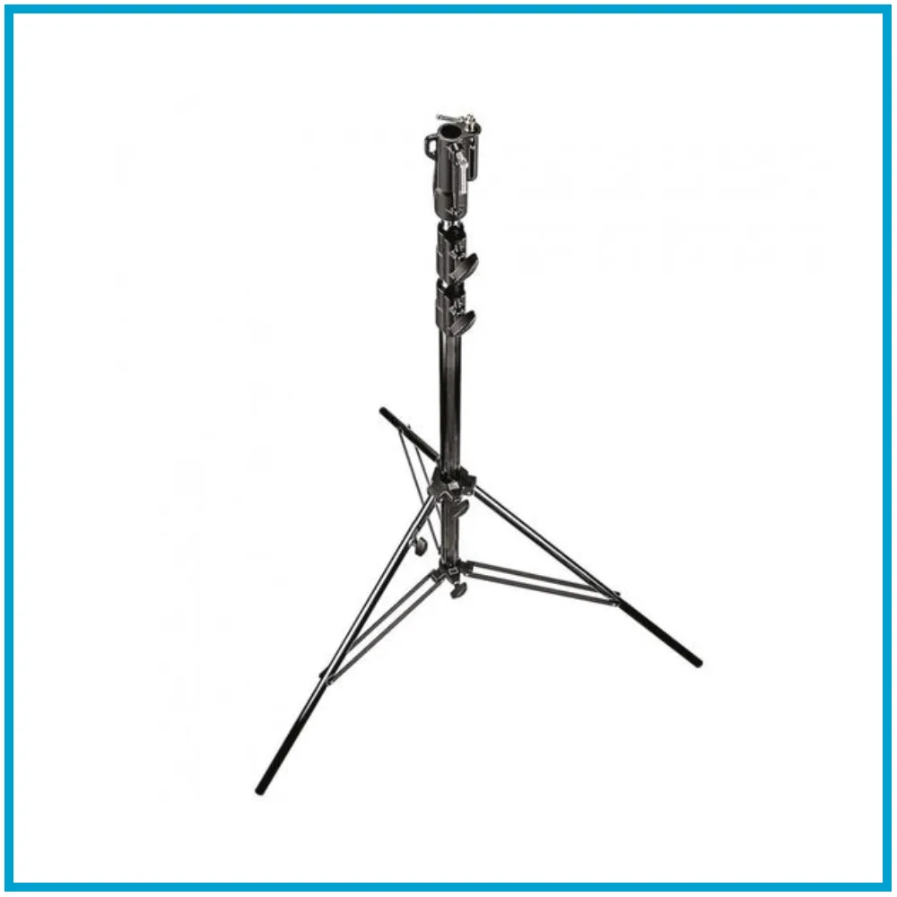 Lichtstativ Manfrotto Alu Kombi 455cm, Lazy Leg, Schwarz