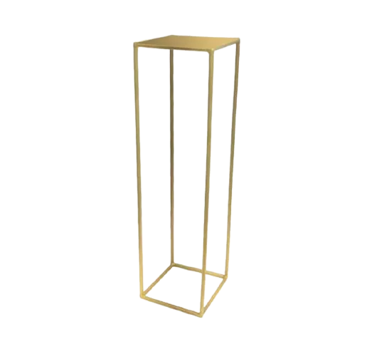 Gold Metal Geometric Flower Columns Centerpiece Stands