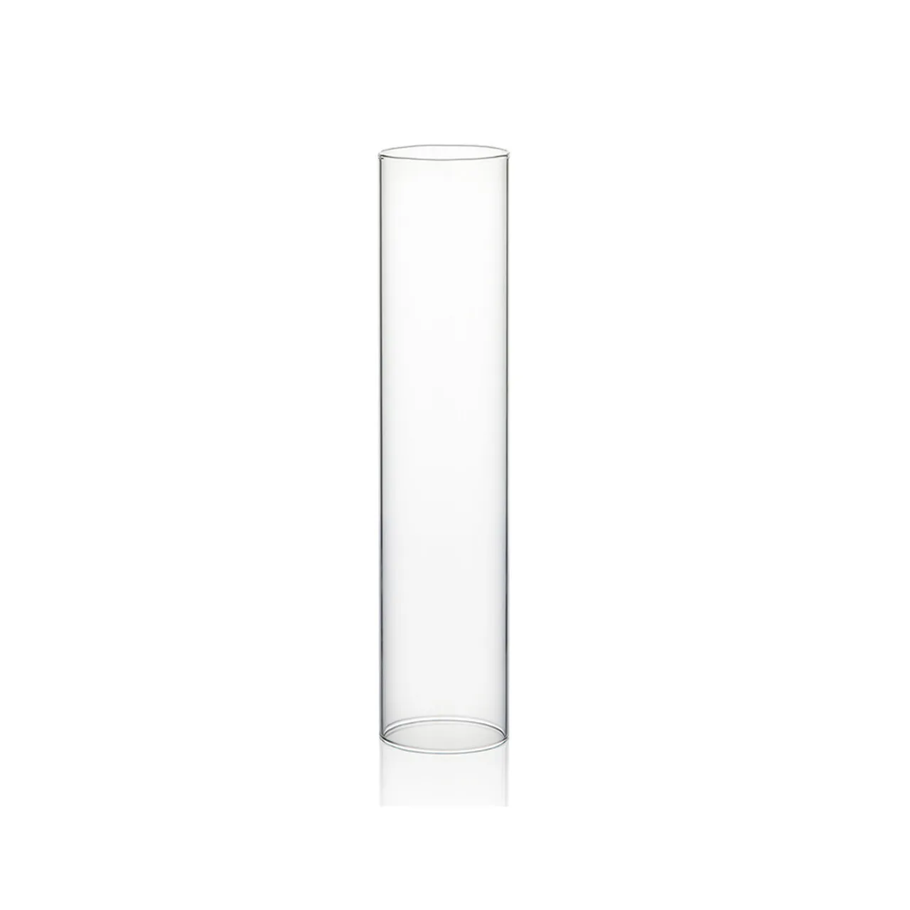 Open Ended Hurricane Chimney Clear Glass Taper Candle