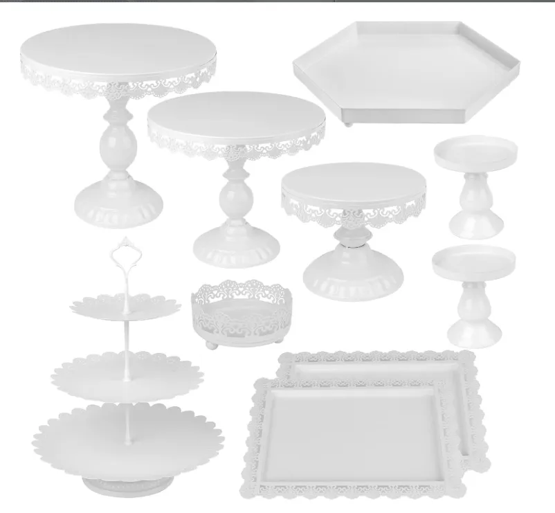 Vintage White Cake & Treat Stands