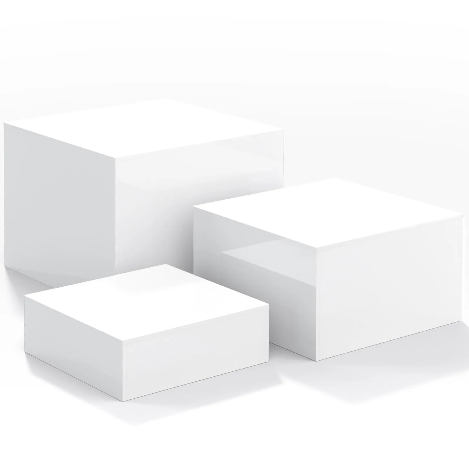 White Acrylic Buffet Risers