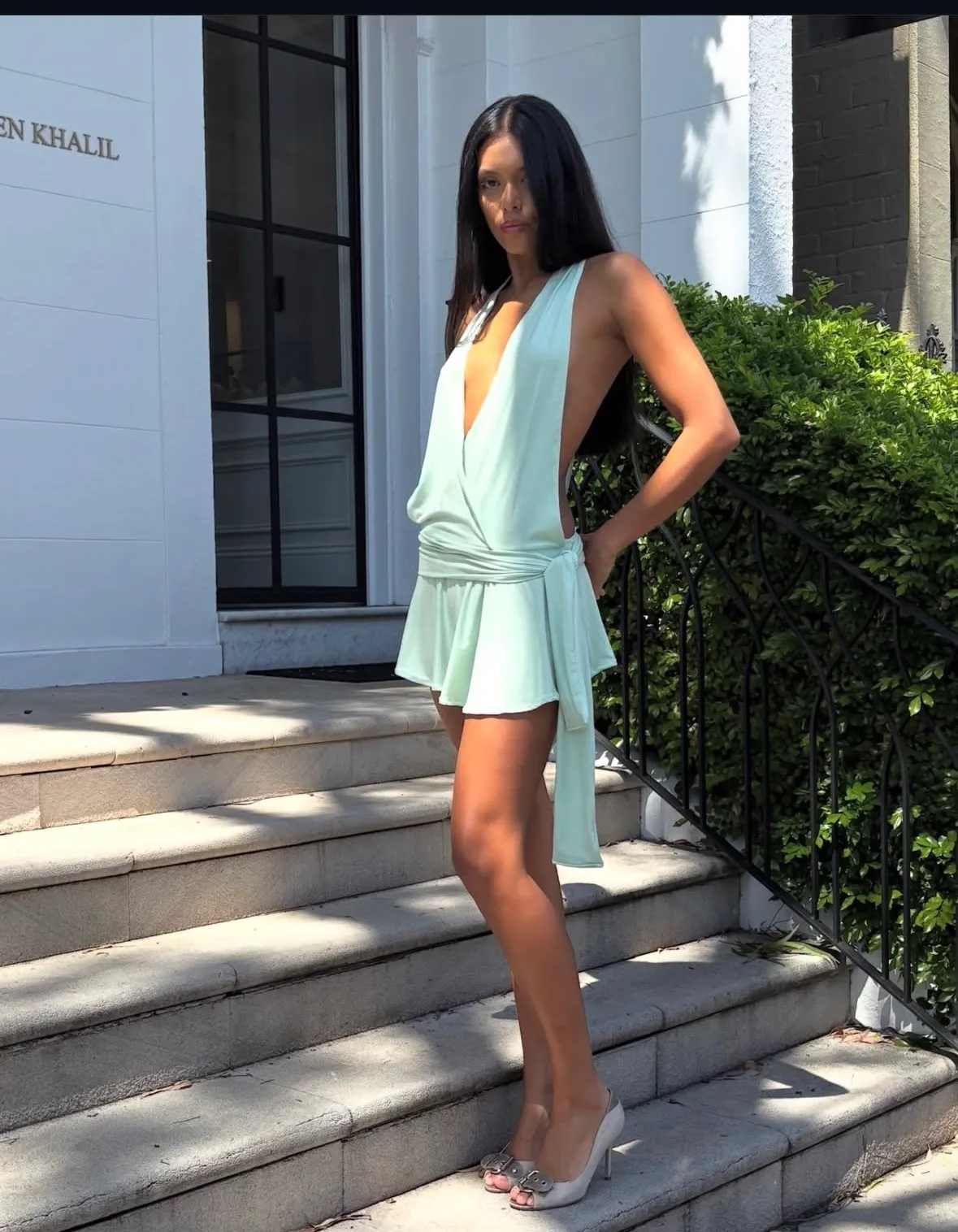 Porchiia Mint Halter Mini