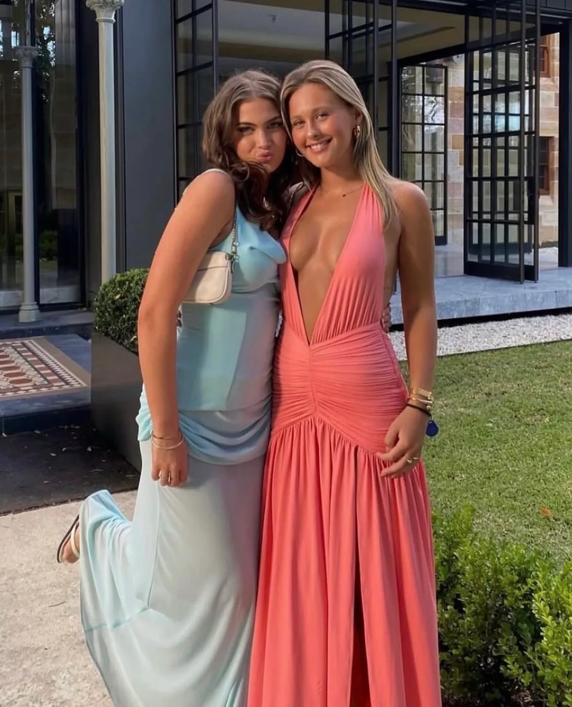 Melania Maxi Dress - Coral Pink baby-boo 