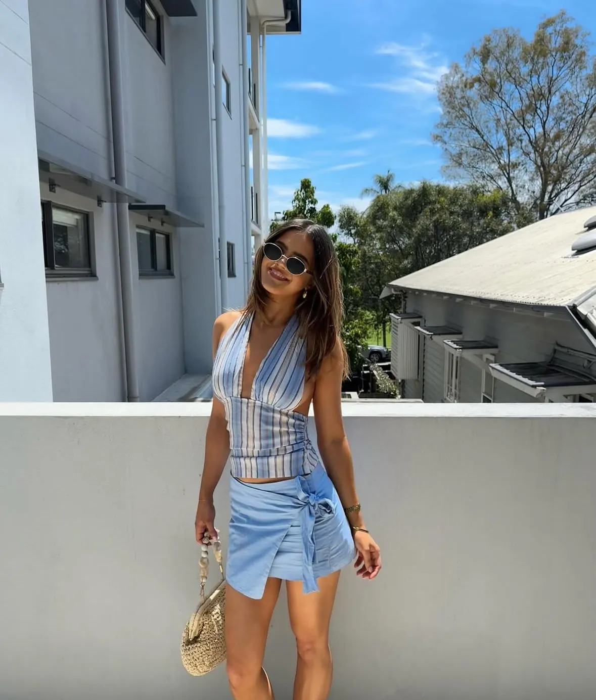 BENNI Tiano Mini Dress - blue🌐