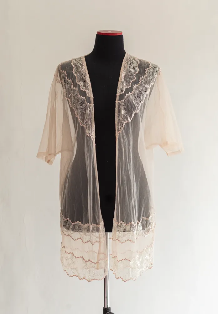 Sheer Lace Kimono
