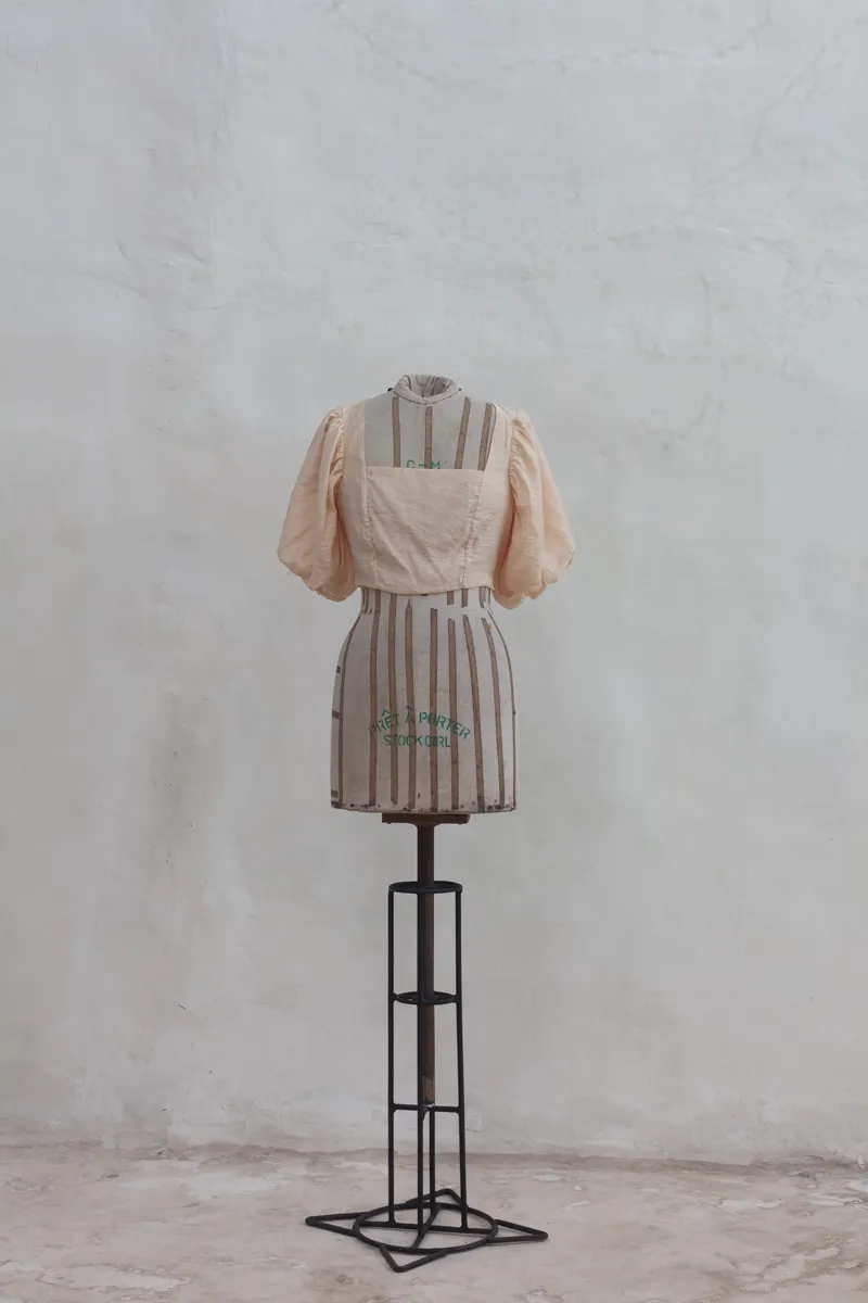 Pale Pink Top with Puffed Sleeves 