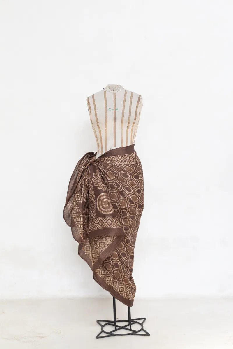 Brown Batik Pattern Sarong / Scarf