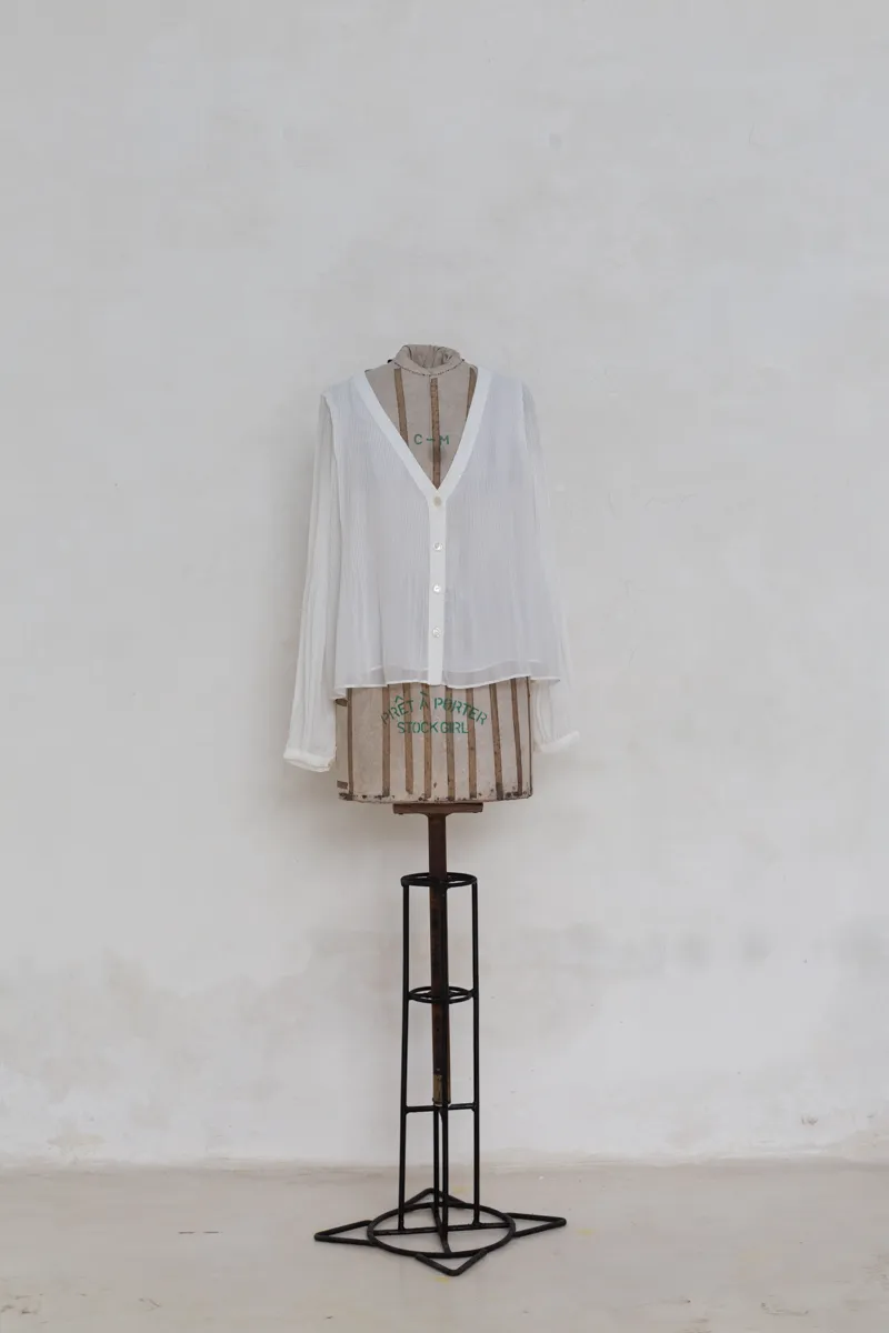 Sheer White Blouse