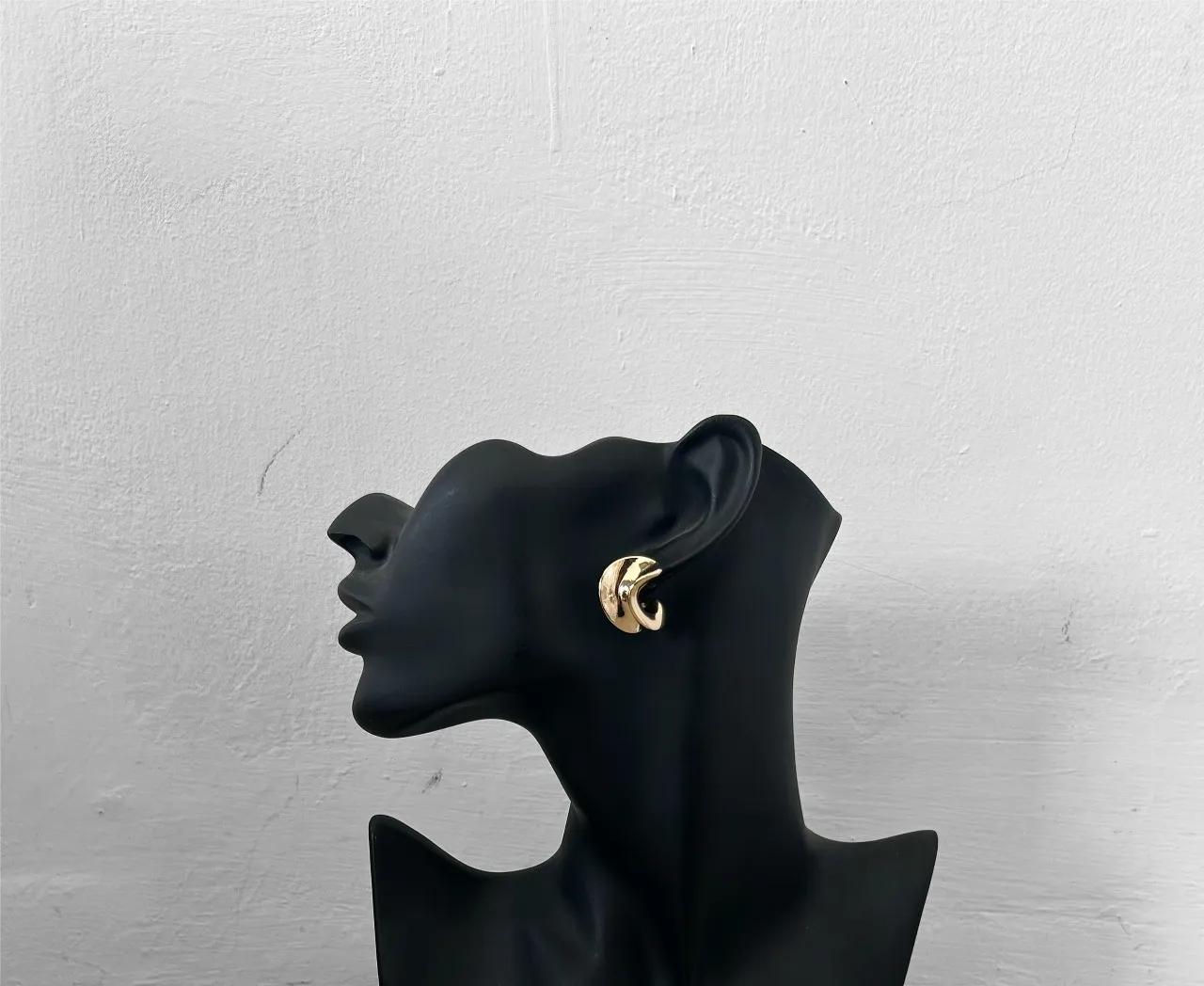 Half Hoop Statement Gold Earrings