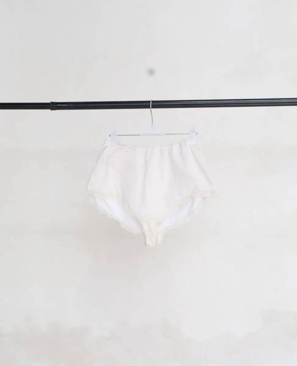 White Lace and Cotton High Waisted Knickers