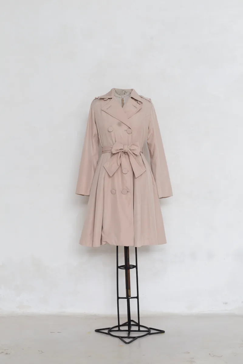 Blush pink trench style coat