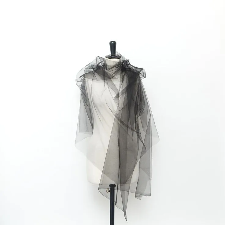 Black Tulle Scarf