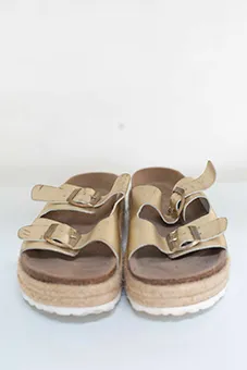Cream Birkenstock Style Sandals