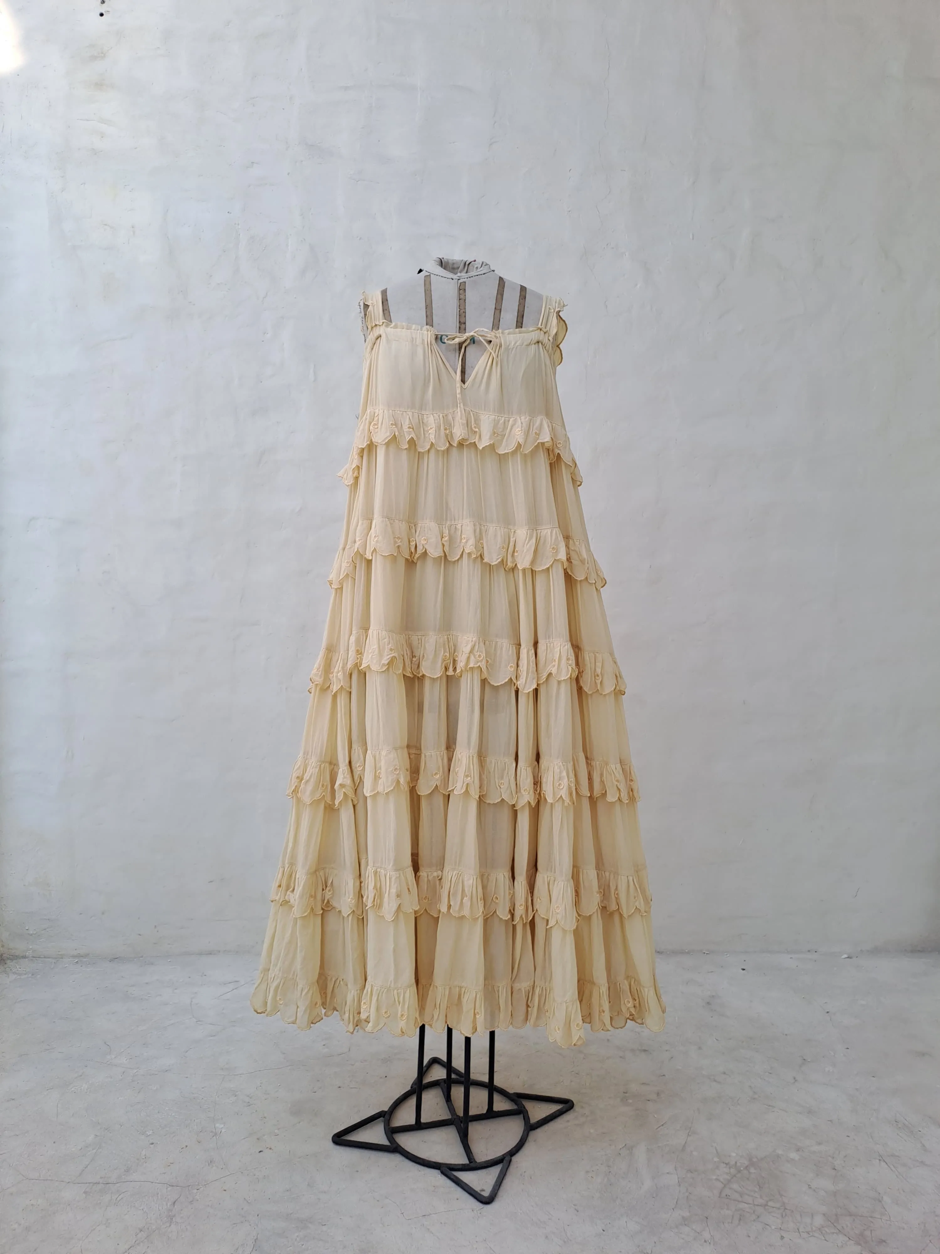 Innika Choo Yellow Long Dress with Ruffles