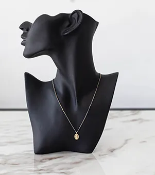 Thin Gold Chain with Religious Pendant
