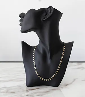 Tiny Gold Bead Pendants Necklace