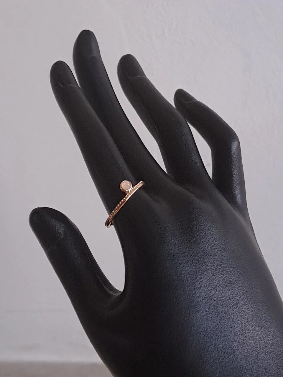 Thin Gold Ring with Gem