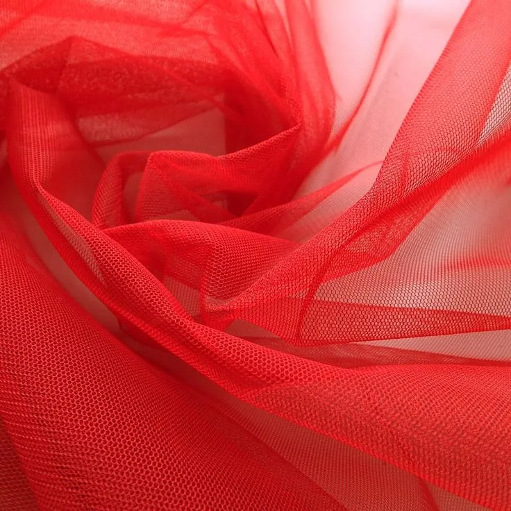 Red Tulle Fabric