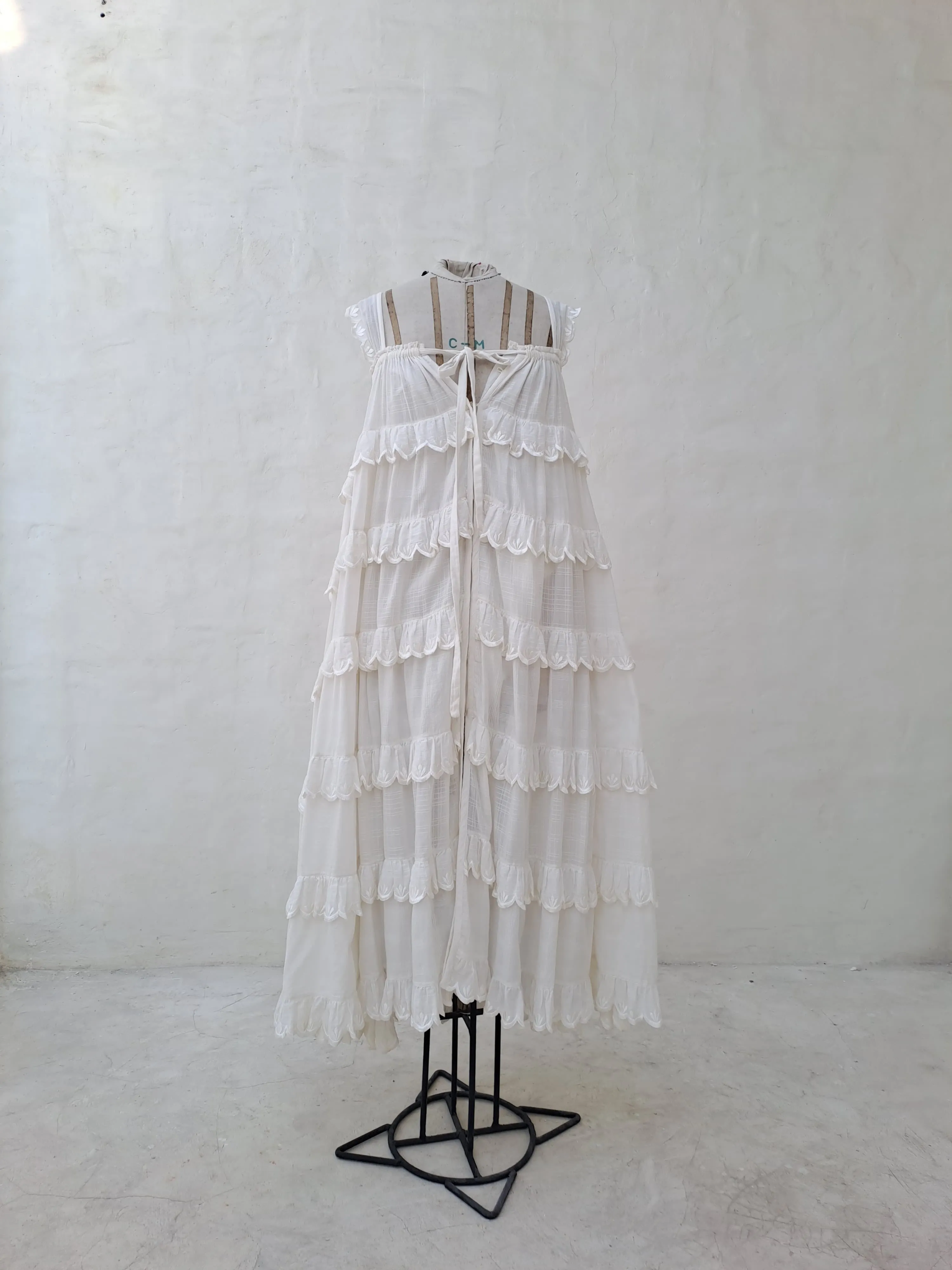 Innika Choo White Dress with Ruffle and Bow